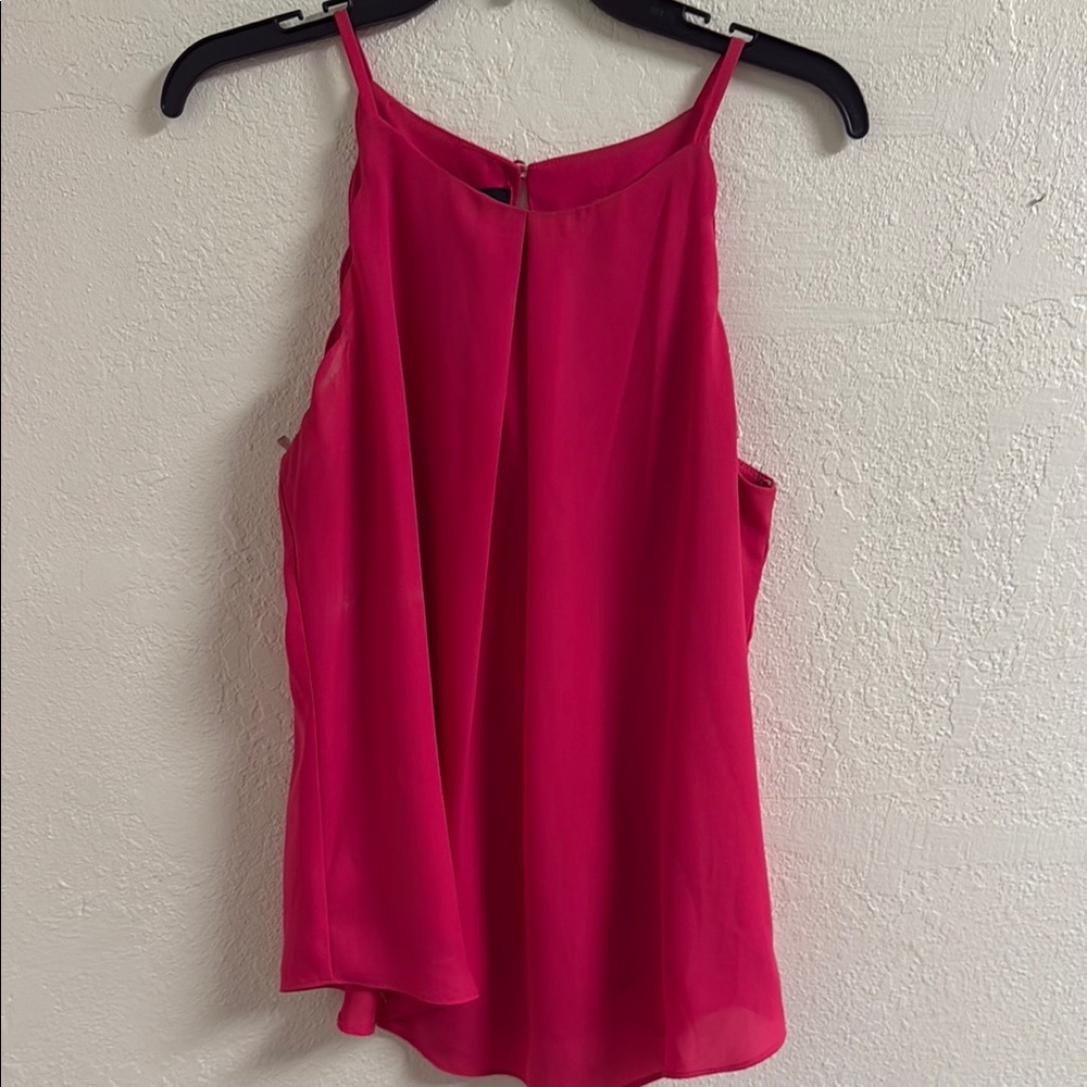 Bebe Pink Sleeveless Camisole with Keyhole‎ Detail